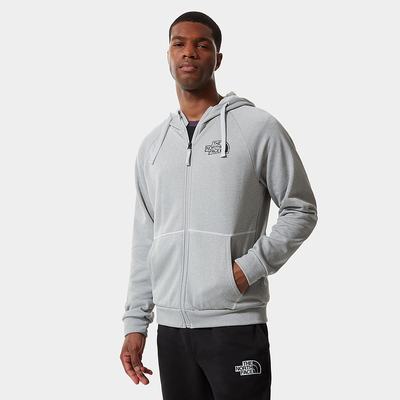 Men's The North Face Exploration Zip-Up  Hoodie Light Grey | US-53196